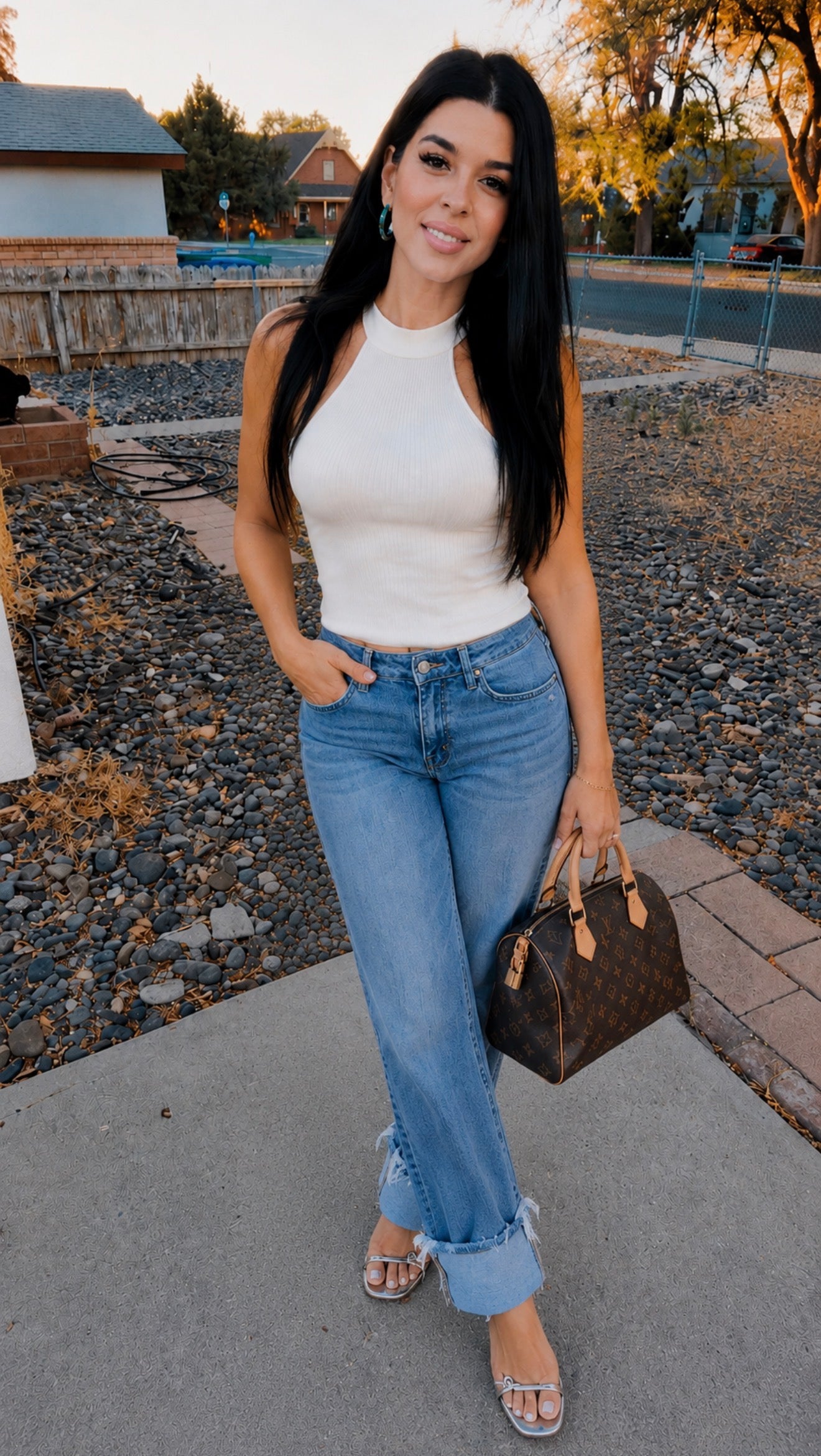 Champagne Cowgirl Straight Jeans